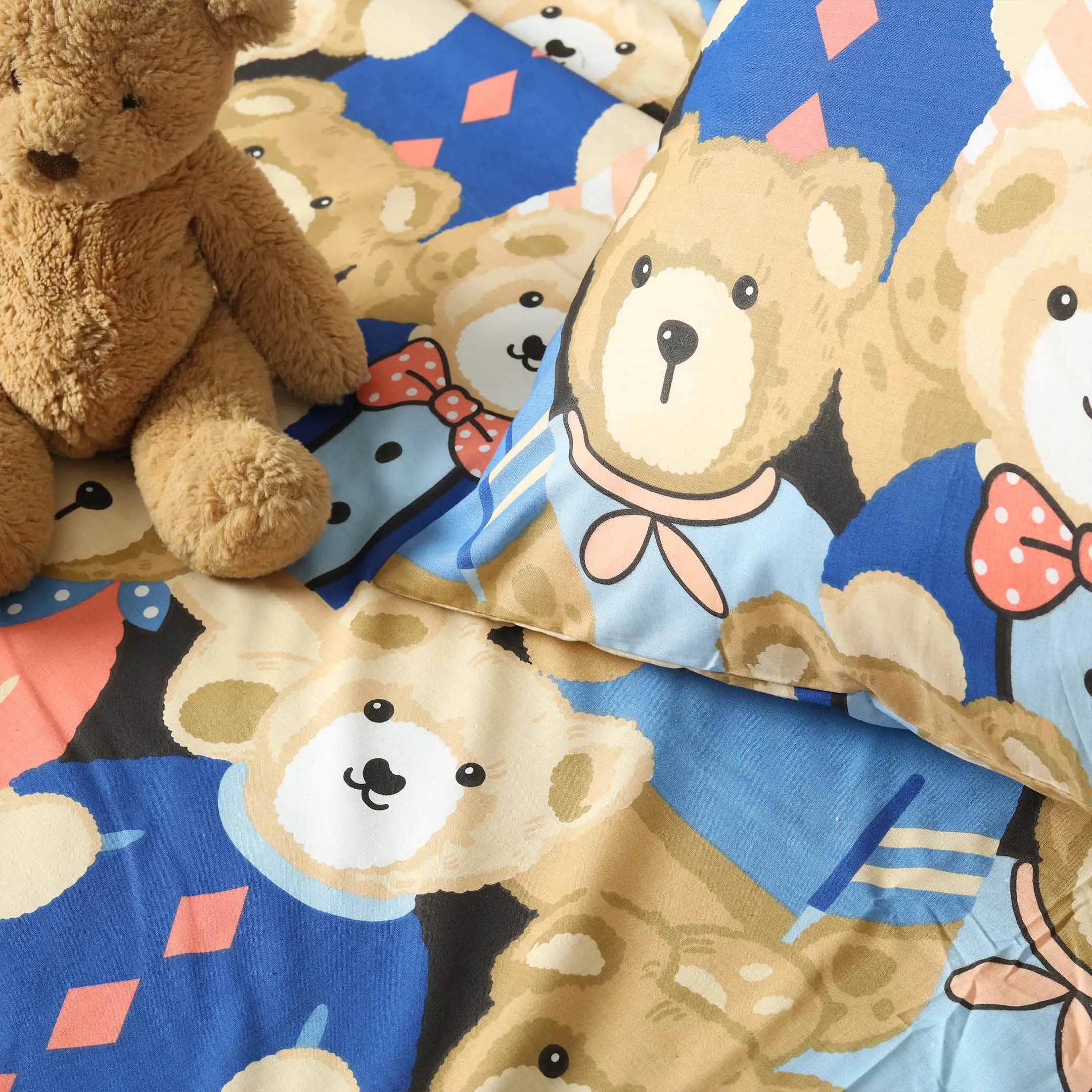 100 Teddies Polycotton Kids Bedsheet