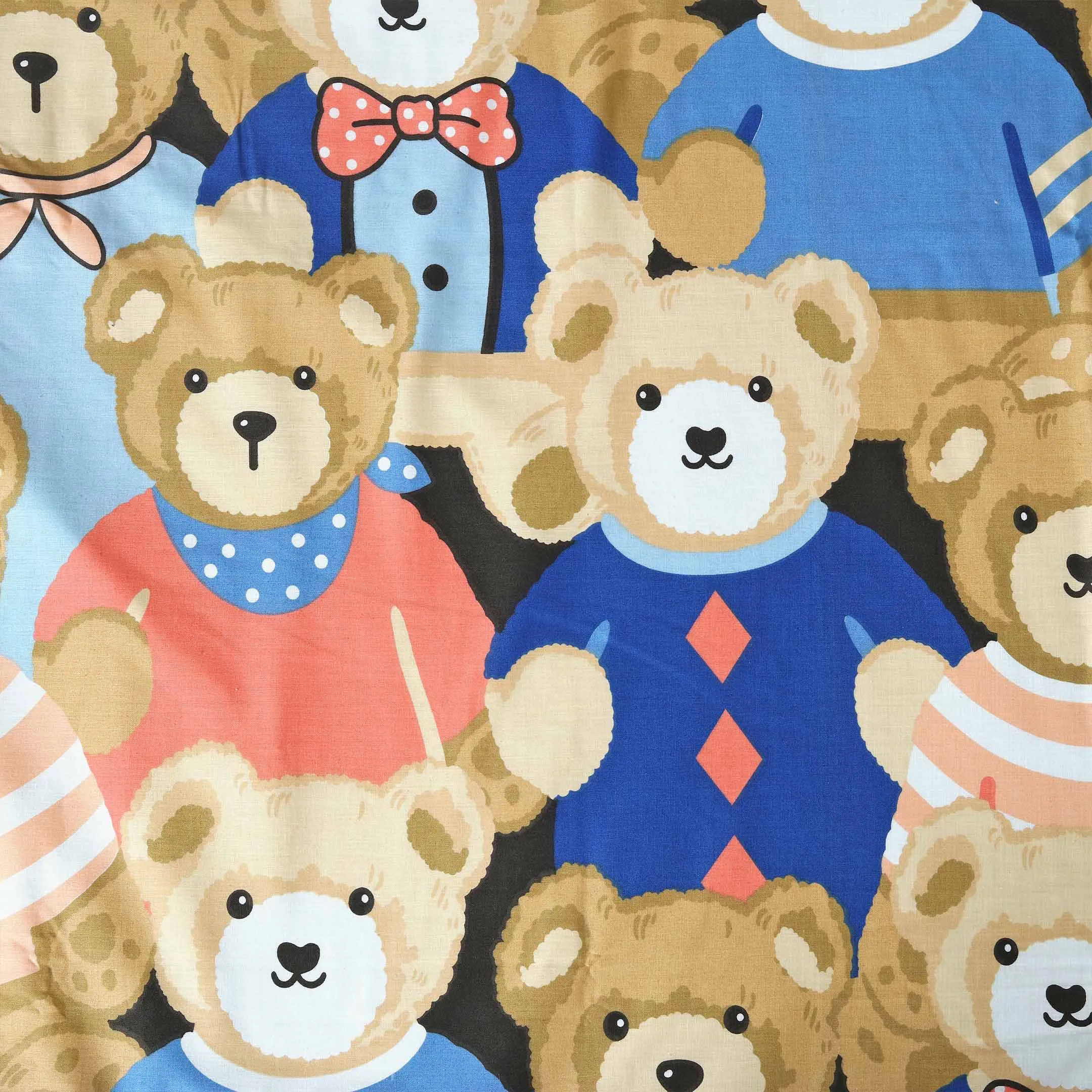 100 Teddies Polycotton Kids Bedsheet