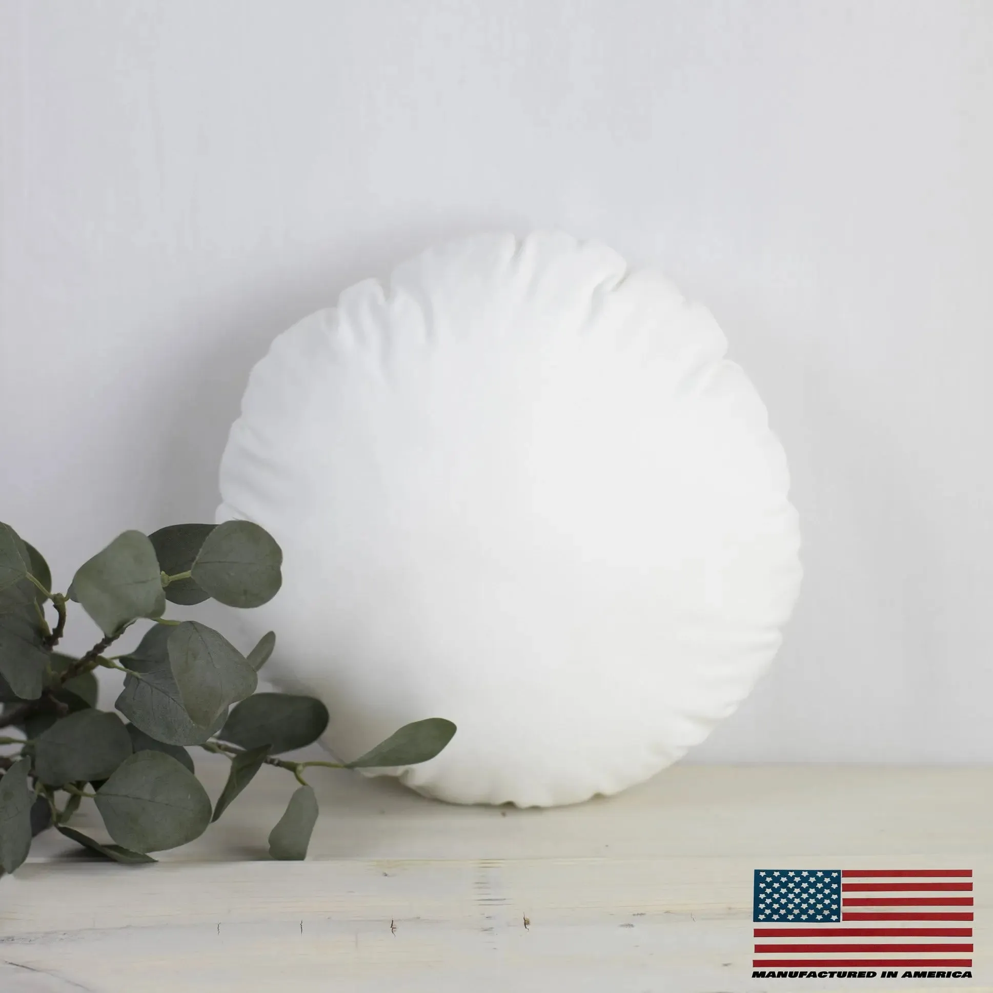 10" | Round Angel Hair Insert | Indoor Outdoor Down Alternative Hypoallergenic Pillow Insert | Quality Insert | Premium Insert