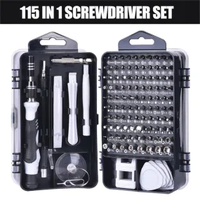 115 in 1 Tool Kit - 98 Screwdriver Bits Multi Devices Repair INSULATED Hand Home Tools