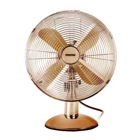 12" Copper Metal Oscillating Desk Fan 35W