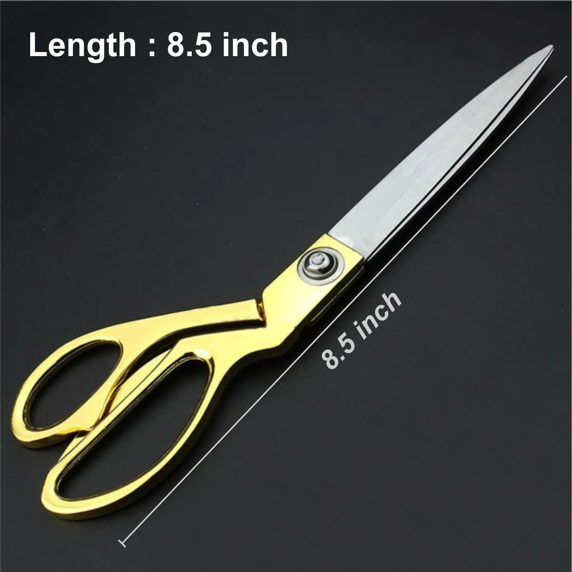 1546 Stainless Steel Tailoring Scissor Sharp Cloth Cutting for Professionals (8.5inch) (Golden)