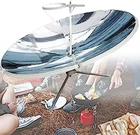 1800 W Concentration Solar Cooker,High Efficiency Parabolic Solar Oven,Outdoor Camping Barbecue,Food Concentration Tool,Durable,No Training Required