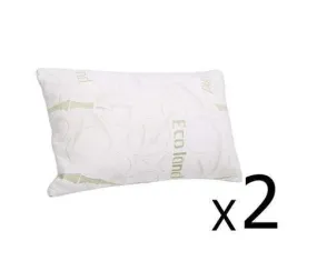 2 x Bamboo Pillow with Memory Foam