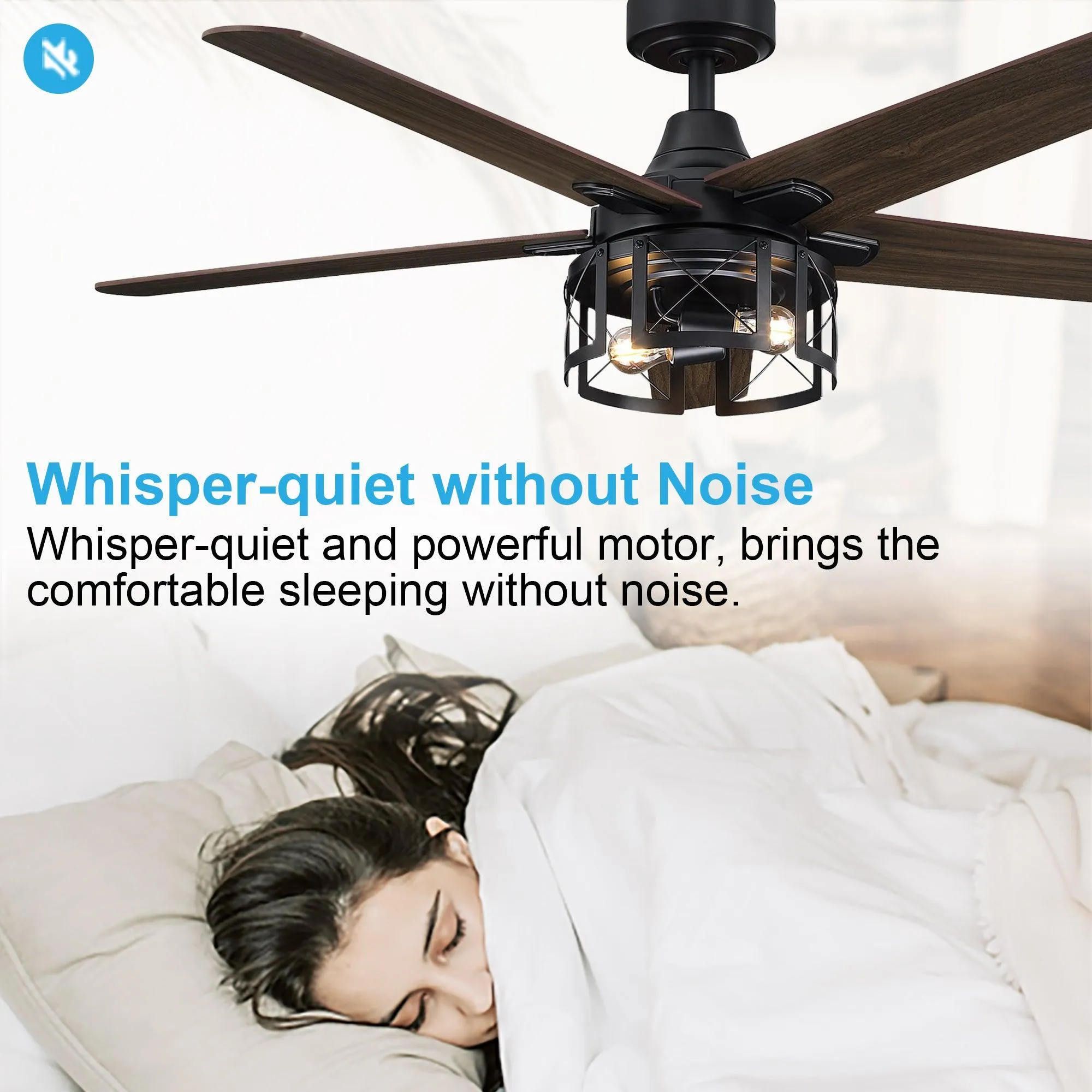 52" Kolkata Industrial Downrod Mount Reversible Ceiling Fan with Lighting and Remote Control