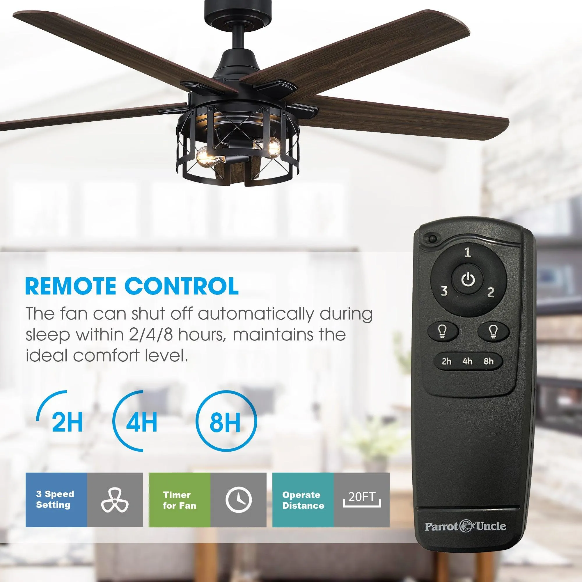 52" Kolkata Industrial Downrod Mount Reversible Ceiling Fan with Lighting and Remote Control