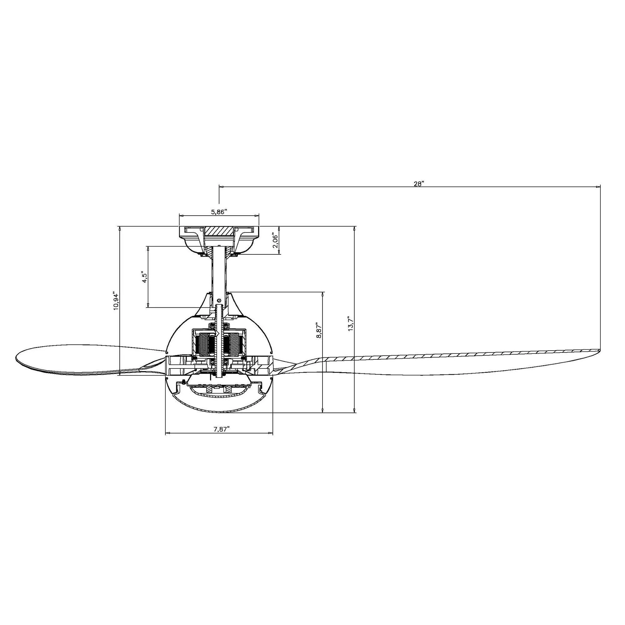 56" Bernardino Modern Brushed Nickel DC Motor Downrod Mount Reversible Ceiling Fan with Lighting and Remote Control