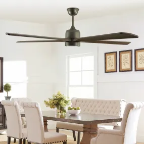 60" Modern Ceiling Fan Light Olive Green Wood Ceiling Fan 6 Speed Silent Reversible Ceiling Fan