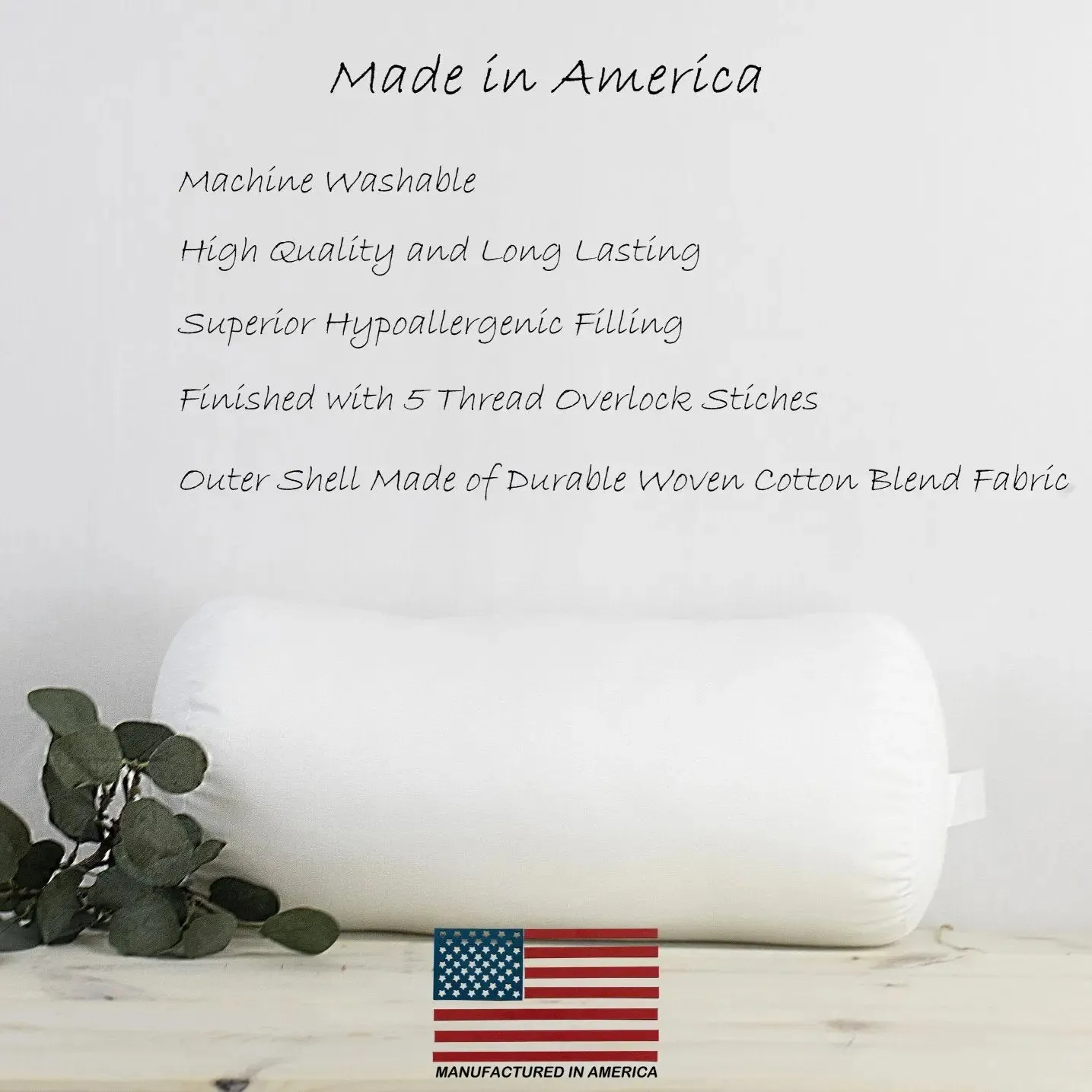 6x14 | Bolster Insert | Indoor Outdoor Hypoallergenic Polyester Fill | Quality Insert | Premium Insert