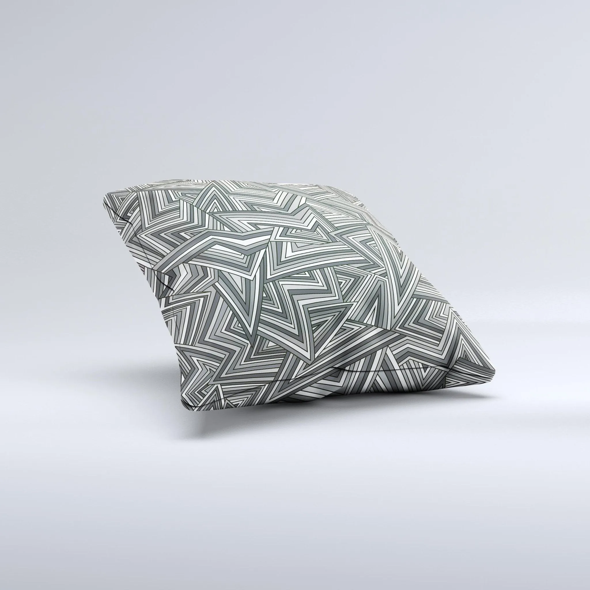 Abstract Ink-Fuzed  Gray Decorative Throw Pillow