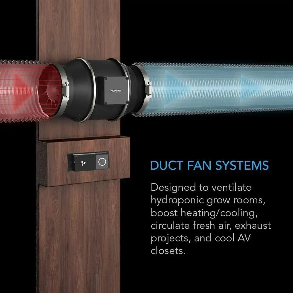 AC Infinity CLOUDLINE T12 Inline Duct Fan w/ Bluetooth Controller, 12"