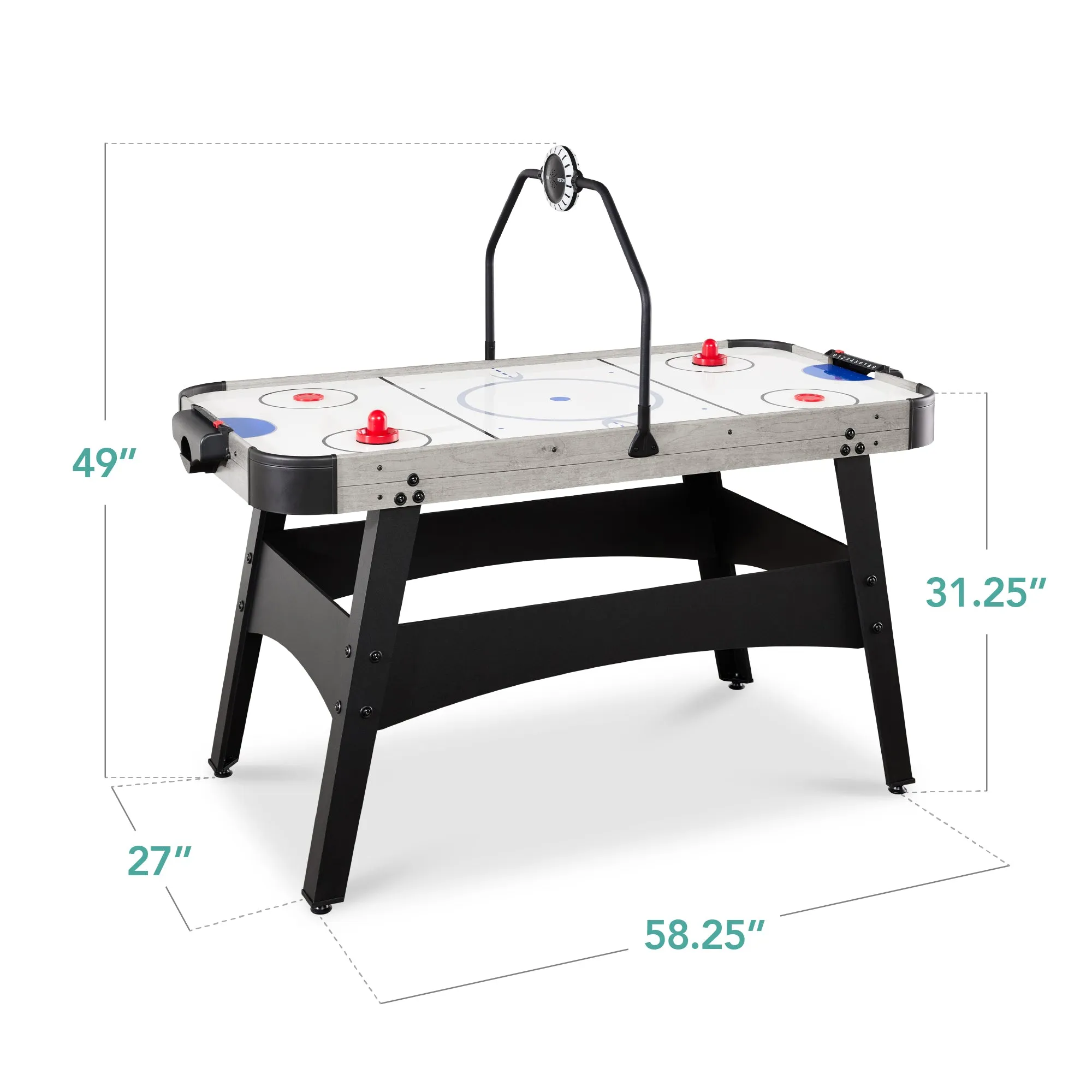 Air Hockey Game Table w/ LED Lights, Scoreboard, Powerful Motor - 54in