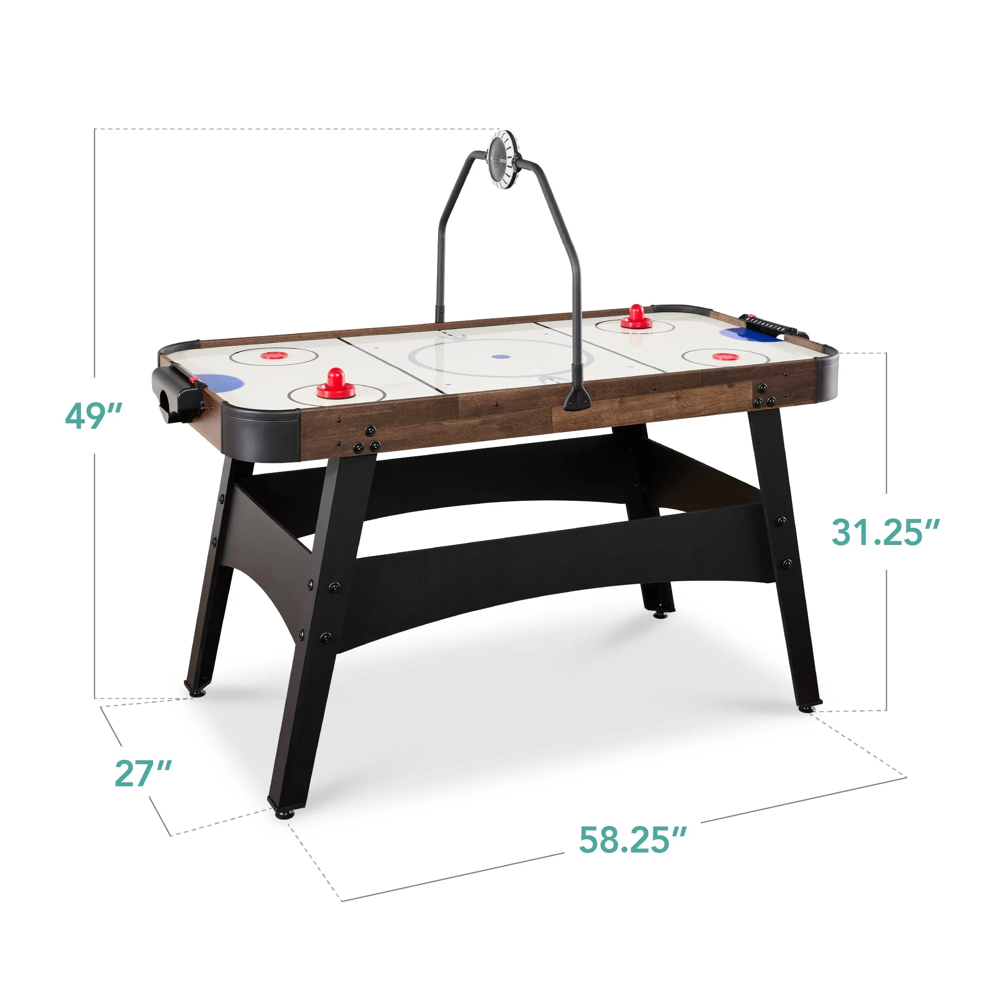 Air Hockey Game Table w/ LED Lights, Scoreboard, Powerful Motor - 54in