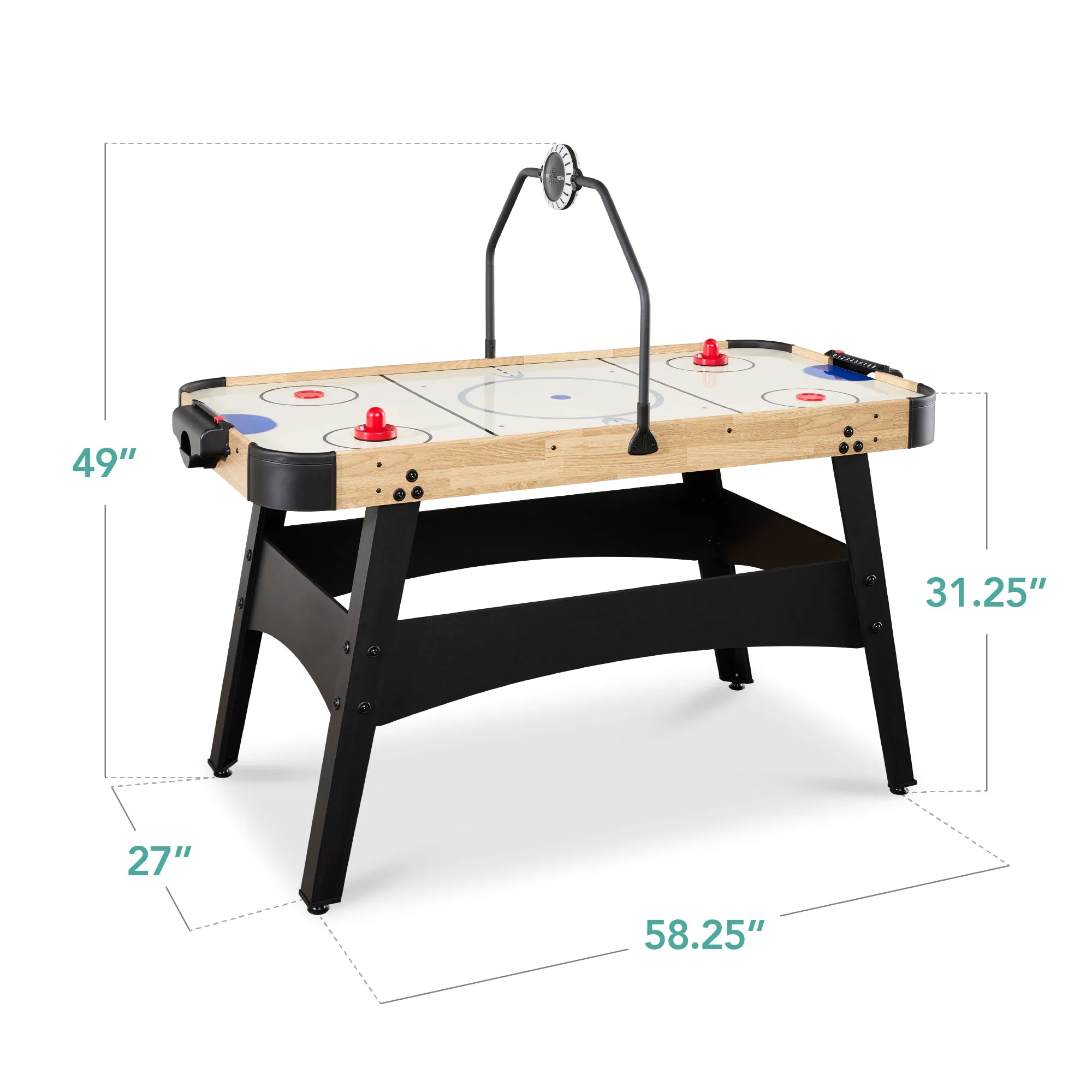 Air Hockey Game Table w/ LED Lights, Scoreboard, Powerful Motor - 54in