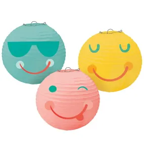 All Smiles Paper Lanterns 3 Ct