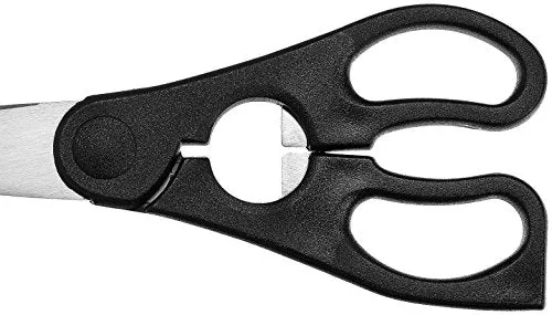 Amazon Brand - Solimo Premium High-Carbon Stainless Steel Small Detachable Kitchen Shears Set, Set of 2, Silver