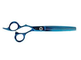 Animal House Prof. Series 7" Single Sided 40 Tooth Thinning/Blending Shear – LEFT HANDED - BLUE (WH)