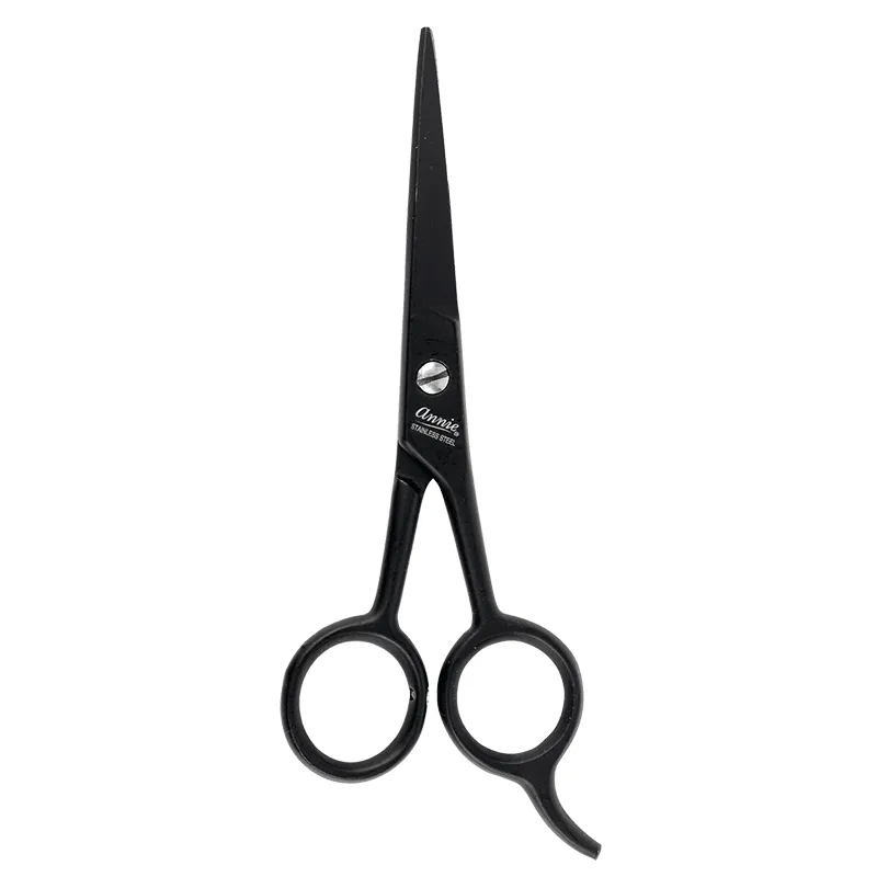 Annie Stainless Steel Straight Hair Shears 5.5 Inch Black