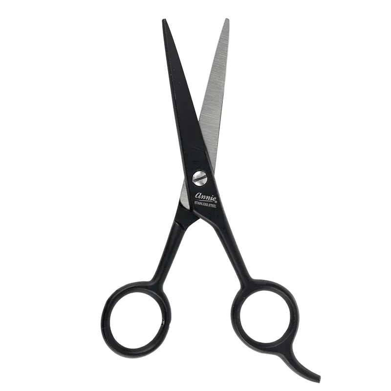 Annie Stainless Steel Straight Hair Shears 5.5 Inch Black