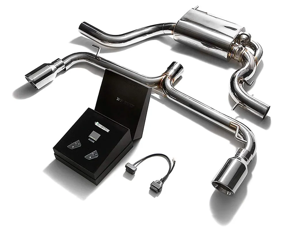 ARMYTRIX Stainless Steel Valvetronic Catback Exhaust System Dual Chrome Silver Tips Volkswagen Golf | GTI MK6 2010-2014