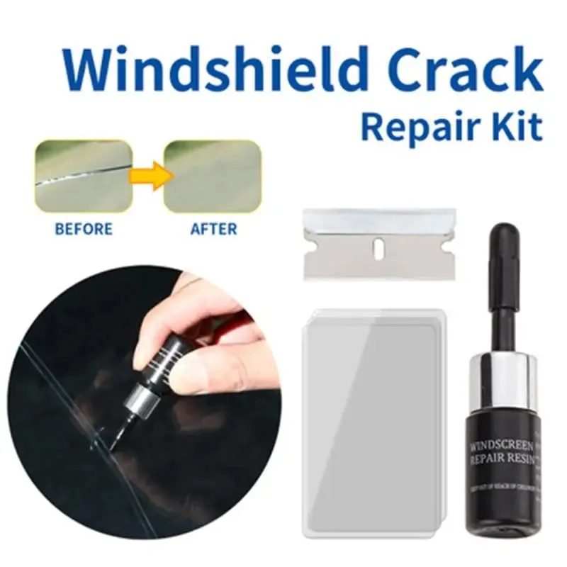 Auto Glass Windshield Repair Tool Set 5 Bottles Set-Windshield Repair Kit