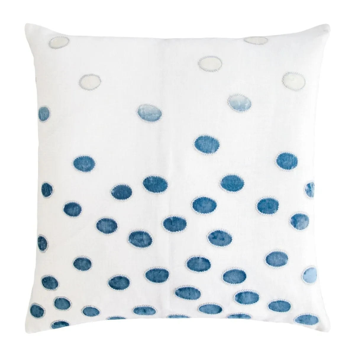 Azul Ovals Velvet Appliqué Pillows by Kevin O'Brien Studio