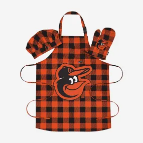 Baltimore Orioles Plaid Chef Set