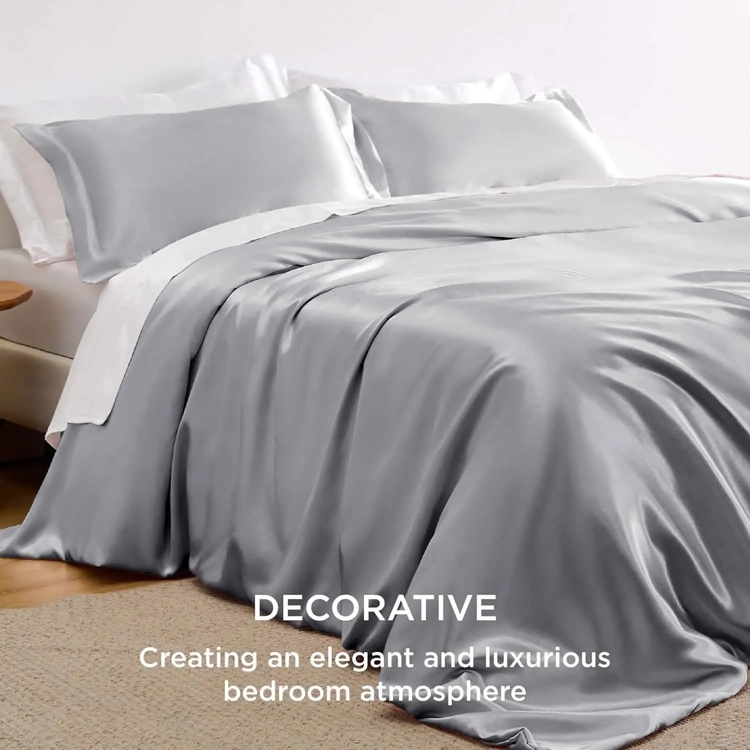 Bedsure Satin Duvet Cover Set