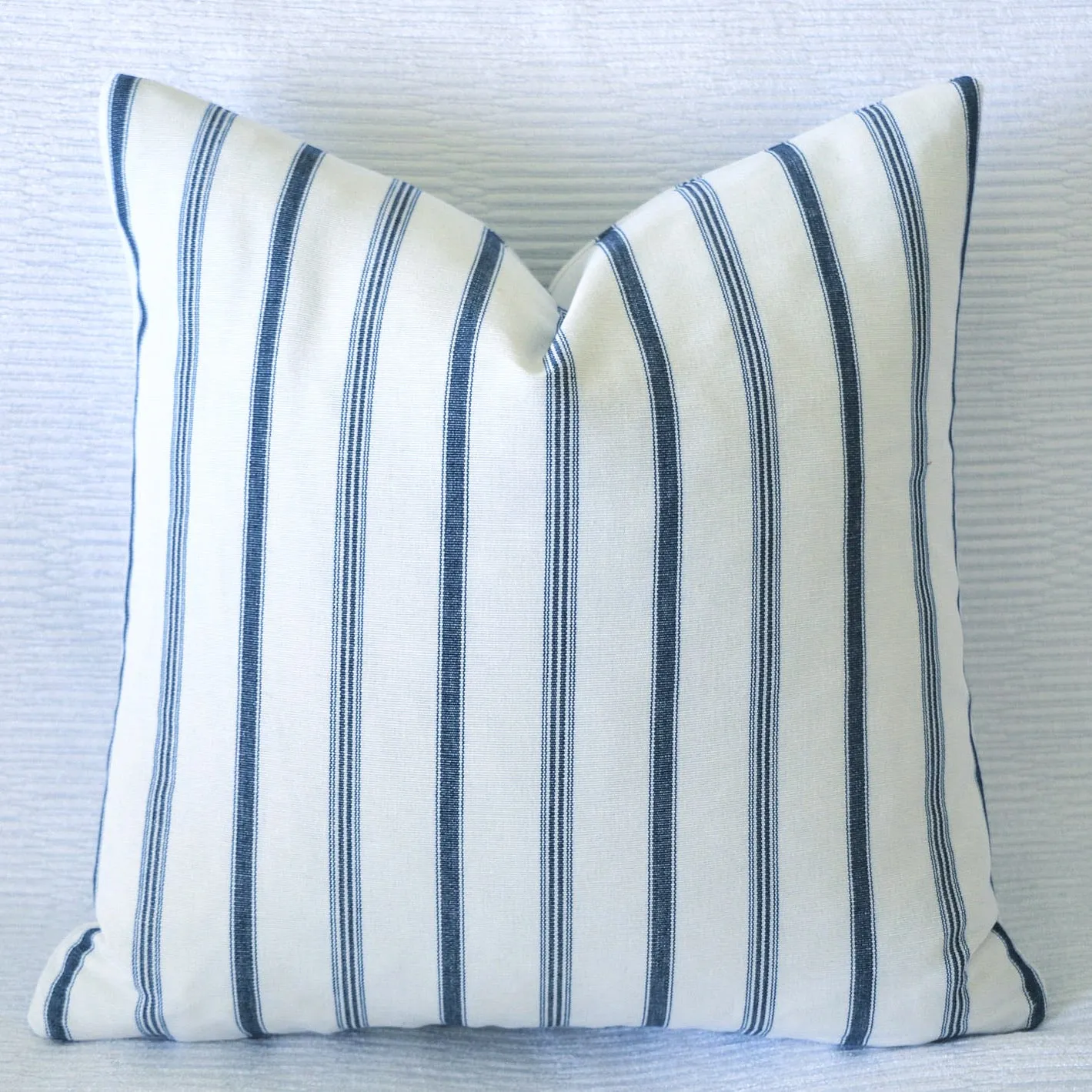 Blue Floral or Striped Pillow Cover / Hand Block Printed Pillow Covers