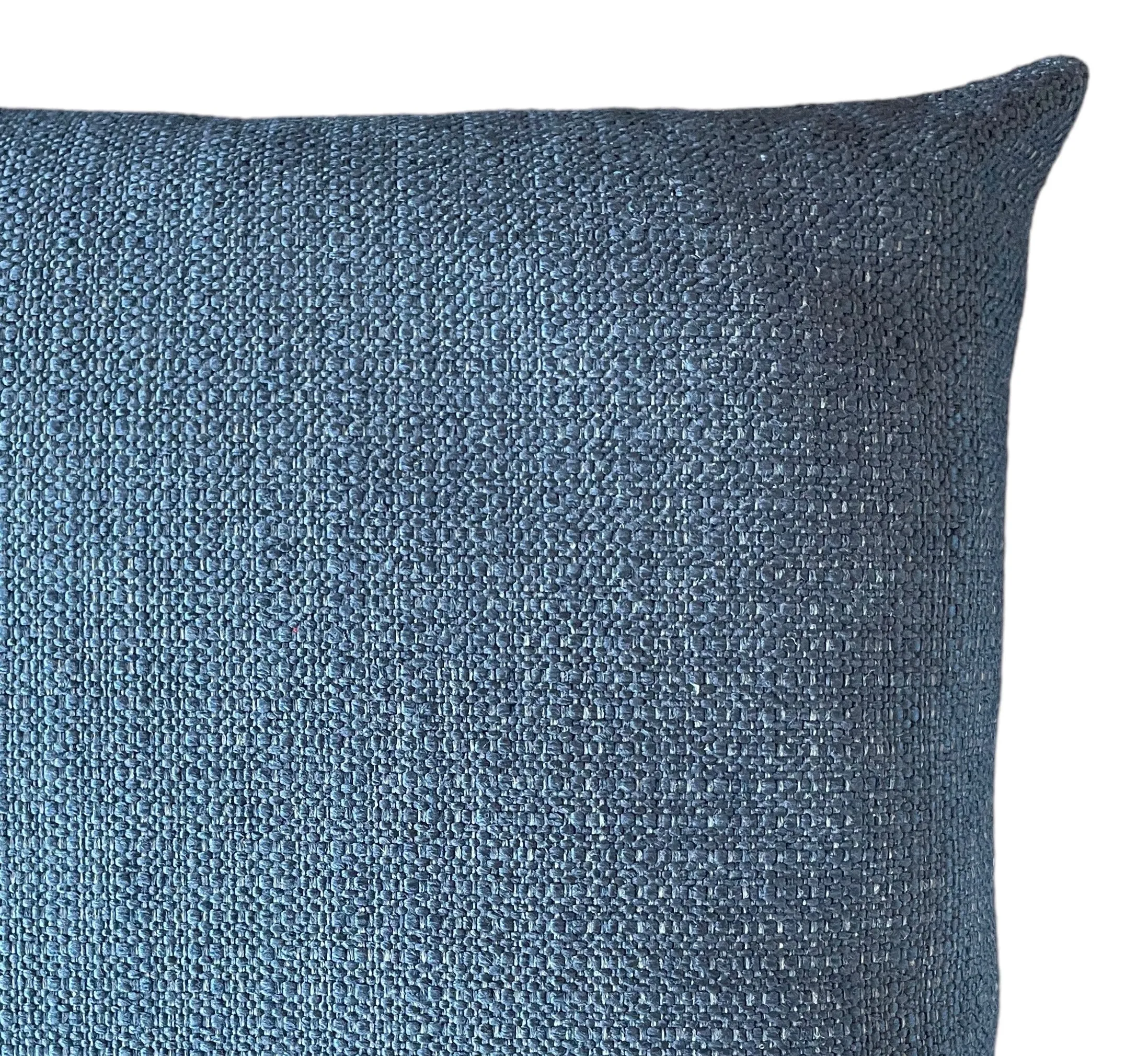 Blue Grey Solid Woven Pillow / Chenille Decorative Throw Pillow Cover / Denim Blue Heavy Woven Textured Pillow Cover