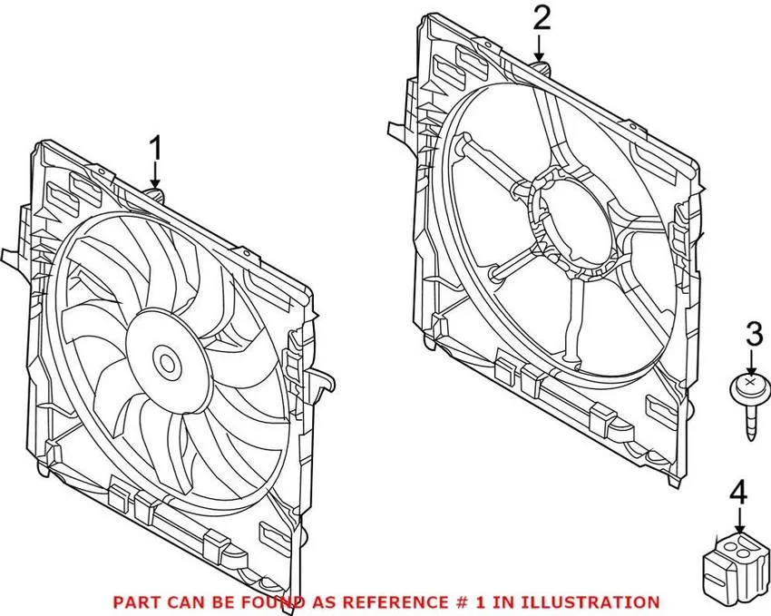 BMW Engine Cooling Fan Assembly 17428618242