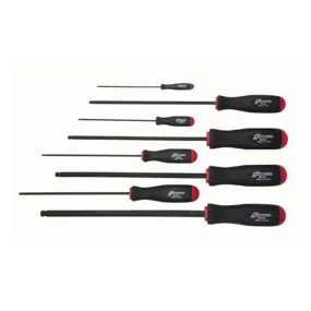 Bondhus 10733 Ball End Screwdriver Set, 8 Piece