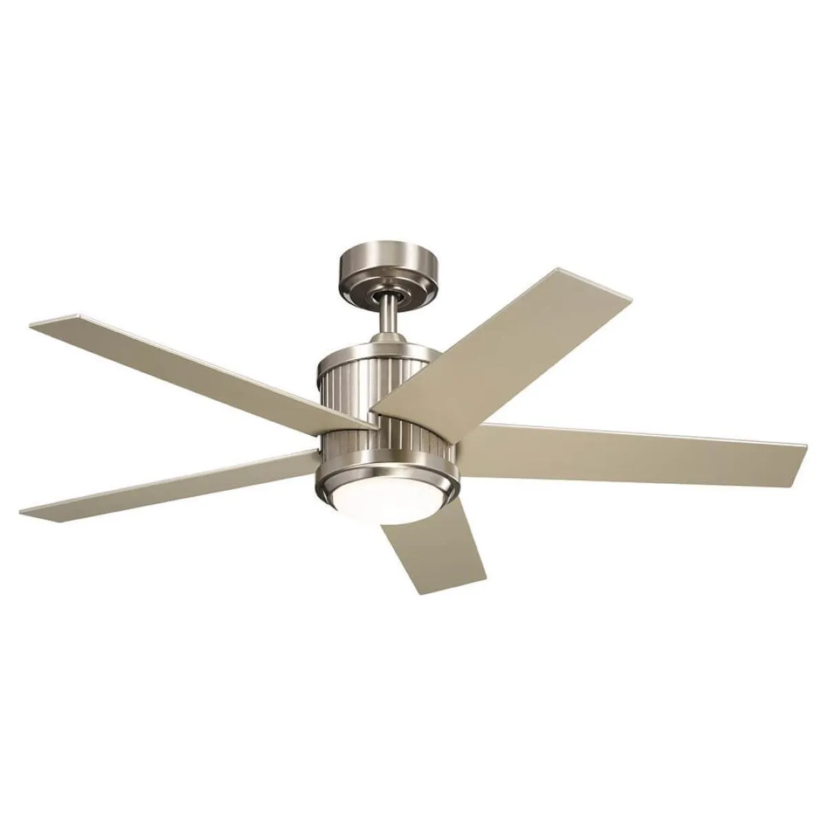 Brahm 48 Inch Brushed Stainless Steel LED Indoor Ceiling Fan with Remote