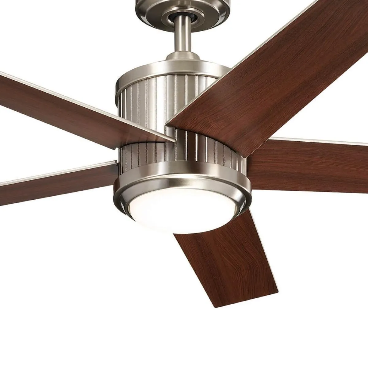 Brahm 48 Inch Brushed Stainless Steel LED Indoor Ceiling Fan with Remote