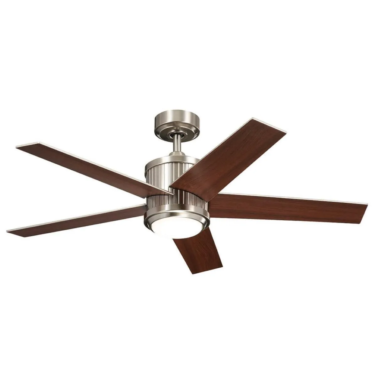 Brahm 48 Inch Brushed Stainless Steel LED Indoor Ceiling Fan with Remote