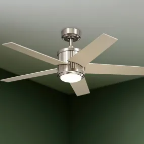 Brahm 48 Inch Brushed Stainless Steel LED Indoor Ceiling Fan with Remote