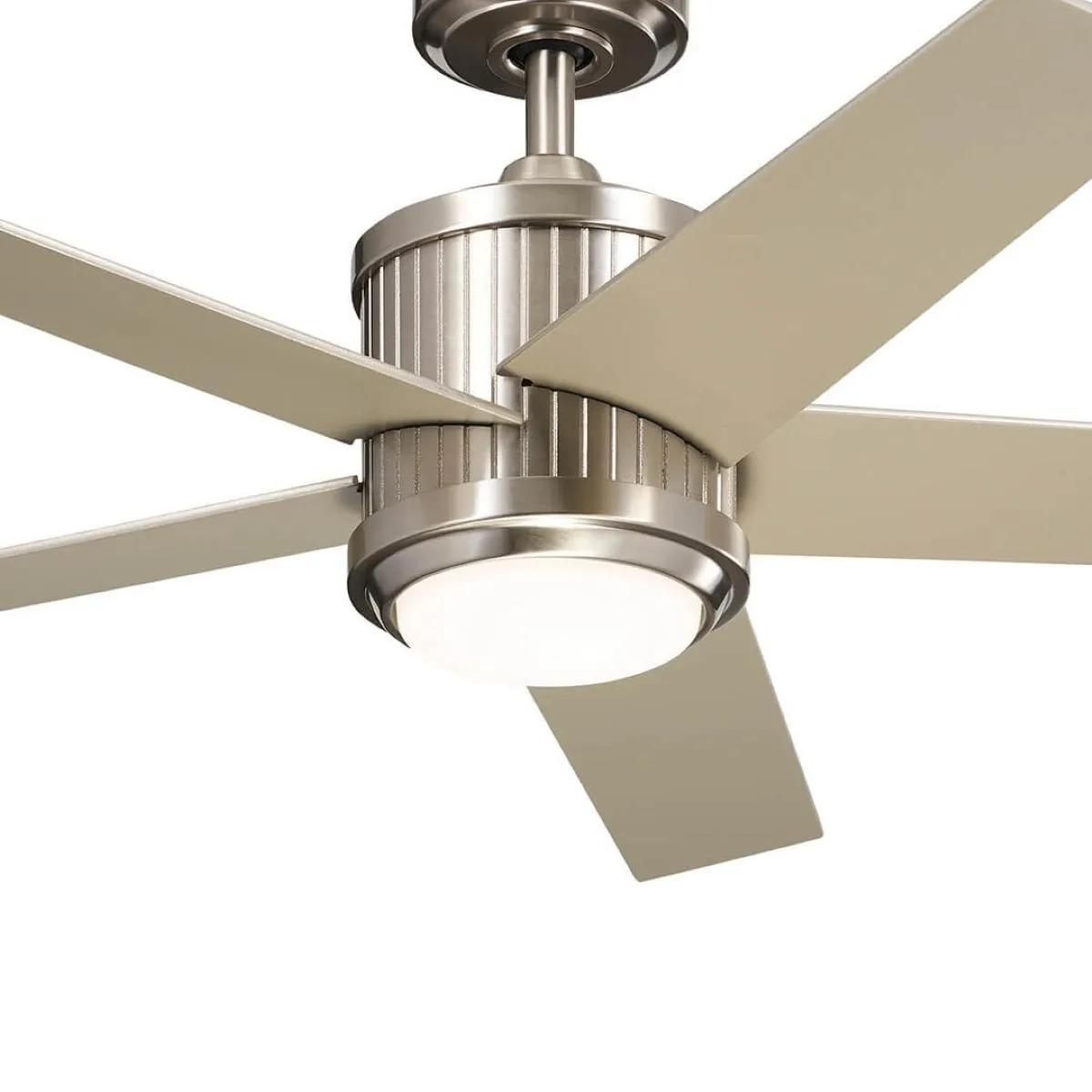 Brahm 48 Inch Brushed Stainless Steel LED Indoor Ceiling Fan with Remote