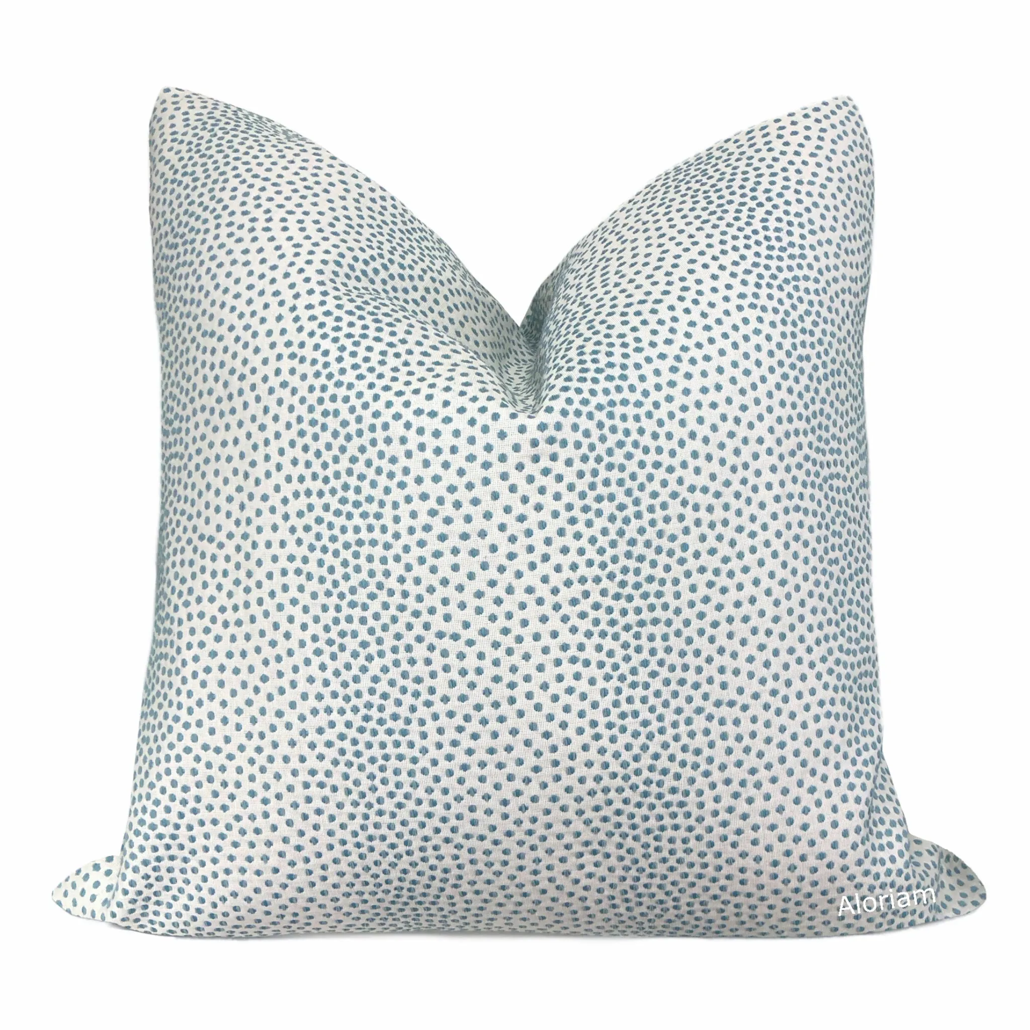 Bridget Turquoise Blue Chenille Dots Pillow Cover