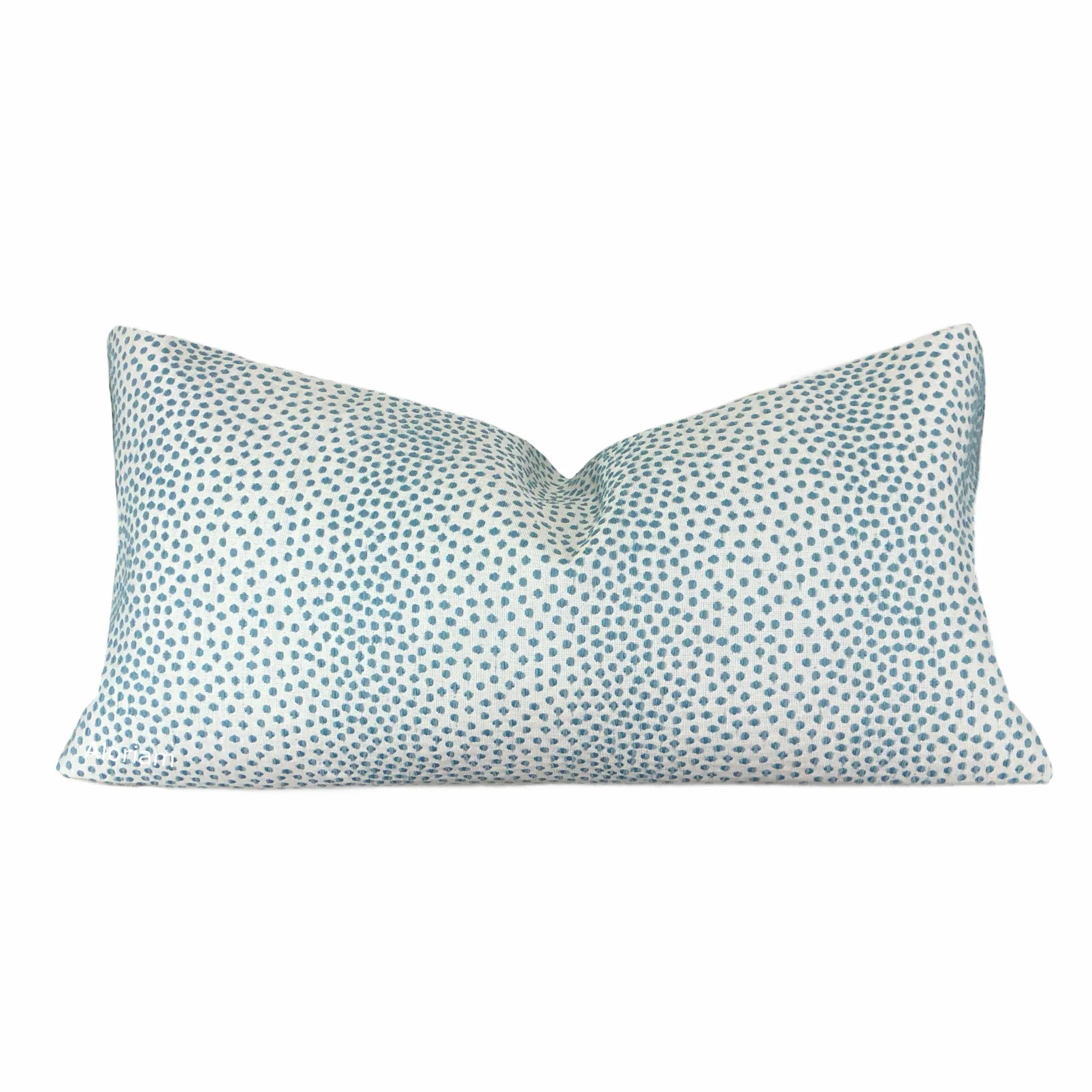 Bridget Turquoise Blue Chenille Dots Pillow Cover