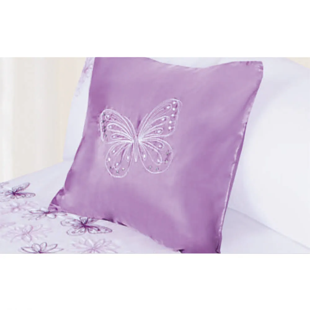 Butterfly Flower Complete Bedding Set - Lilac (Bed in a bag)