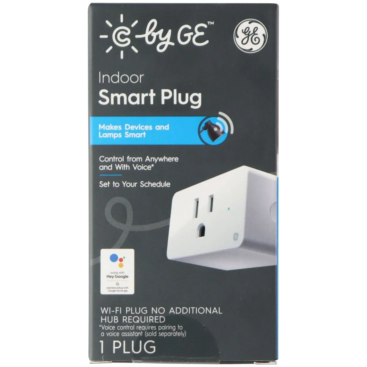 C by GE Series General Electric Indoor Smart Plug for Google Assistant - White