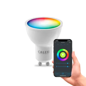 Calex Smart LED Lamp - GU10 - Wifi Light Source - RGB   Warm White Light - 4.9W