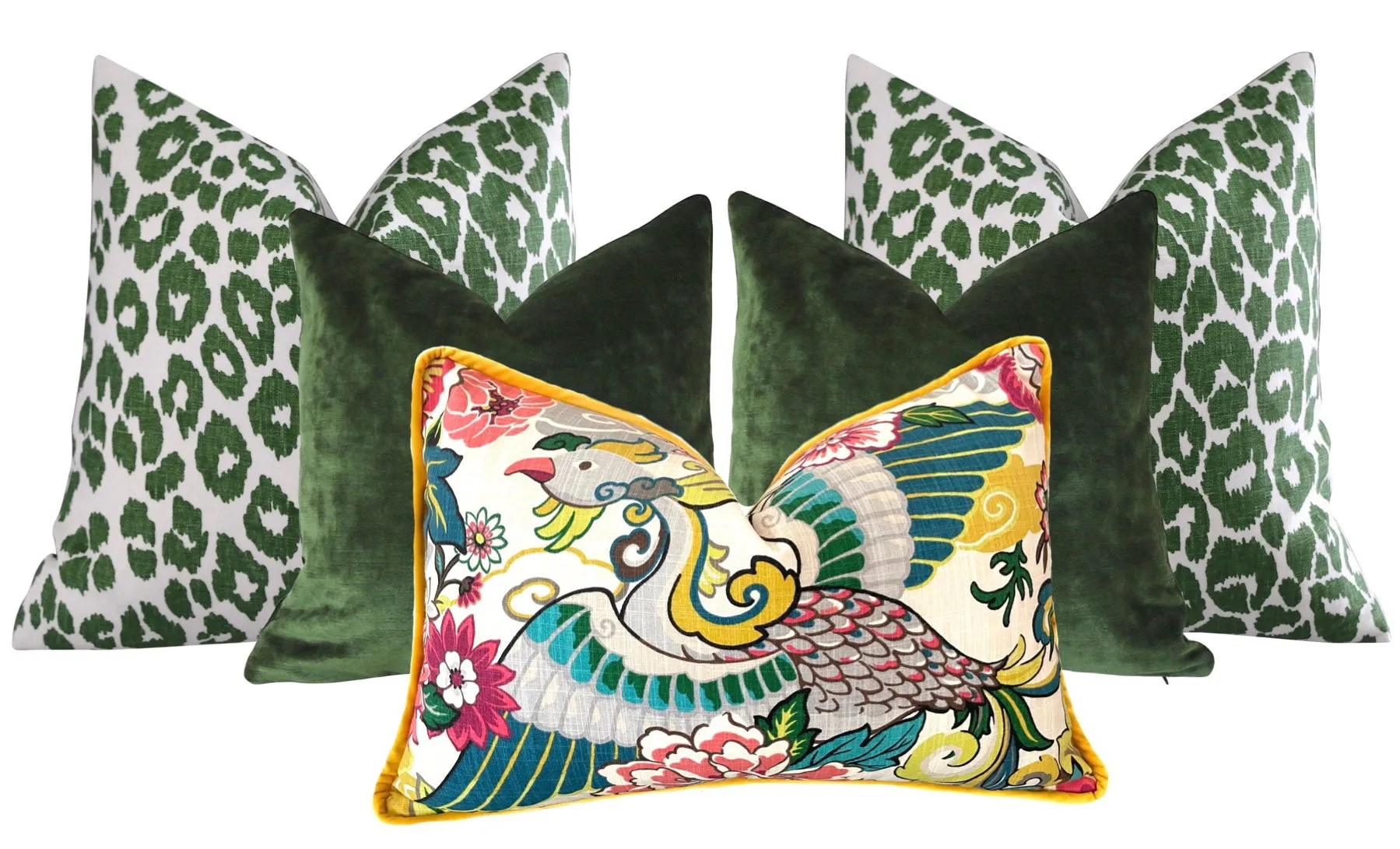 Chinoiserie Phoenix Pillow Cover / Chiang Mai style Pillow / Available in 8 Sizes