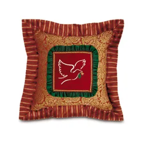 Christmas Dove Throw Pillow Cover 18x18