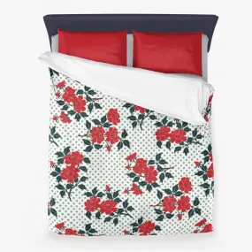 Christmas Roses Microfiber Duvet Cover