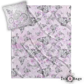 Cinderella Butterfly Fashion Decorative Throw and Pillow Cover Set