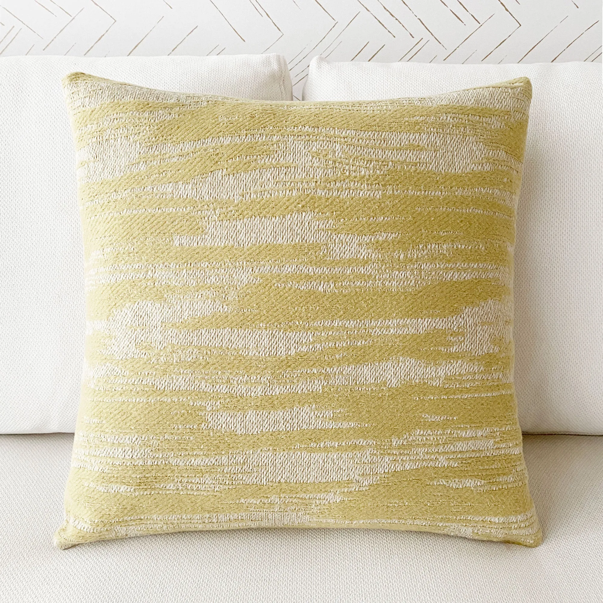 Citron Abstract Throw Pillow Cover 20x20