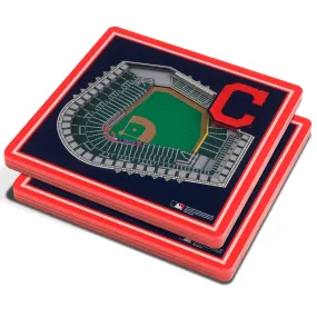 Cleveland Guardians Progressive Field 3D Coaster Set