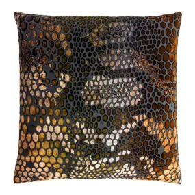 Copper Ivy Snakeskin Burnout Velvet Pillows