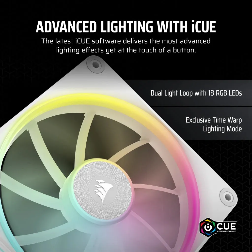 Corsair iCUE LINK LX120 RGB EXPANSION White 120mm PWM PC Case Fan (CO-9051029-WW)